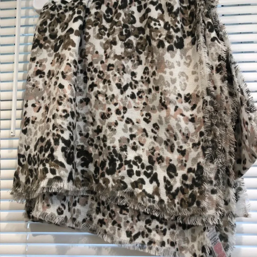 Animal Print Vintage Oversized Wrap Scarf.